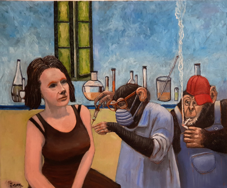 קורונה שלב ניסוי החיסון, ציור גדעון סער