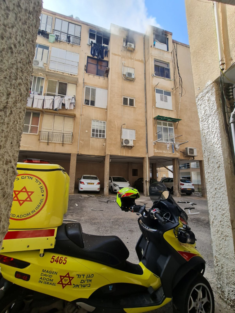 זירת השריפה בראשון לציון