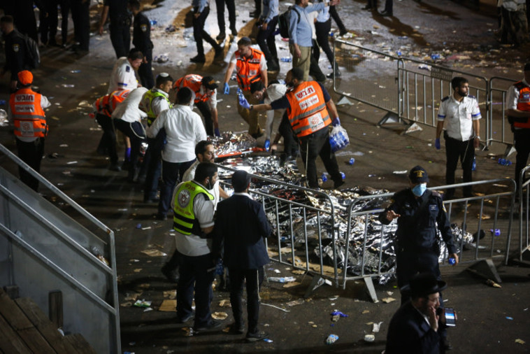 כוחות הצלה ומשטרה באסון במירון