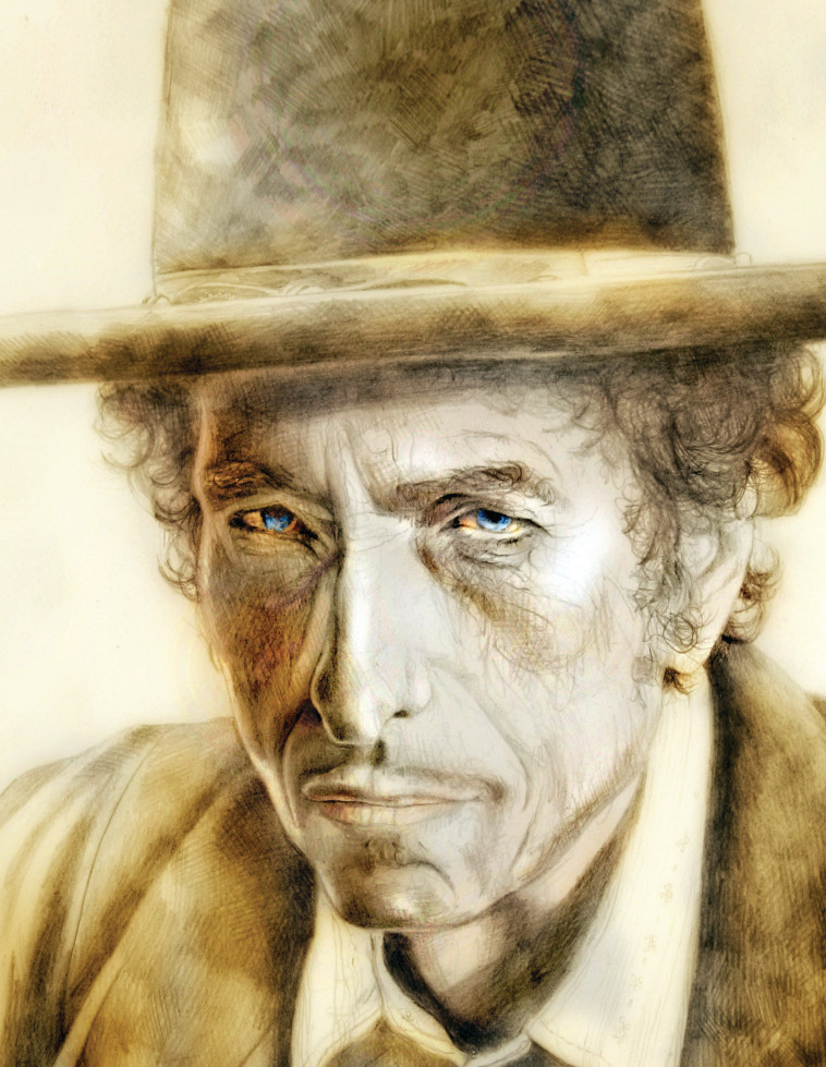 בוב דילן. איור: נעמי ליס-מיברג