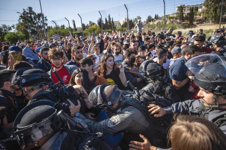 המהומות בשייח' ג'ראח (צילום: יונתן זינדל פלאש 90)