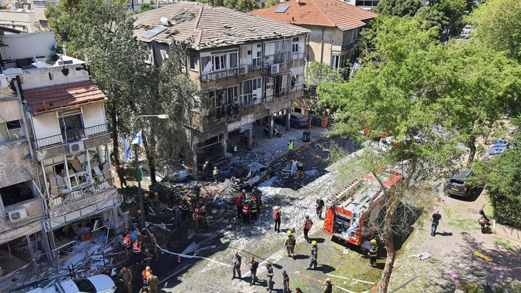 זירת הפגיעה בבית בר''ג