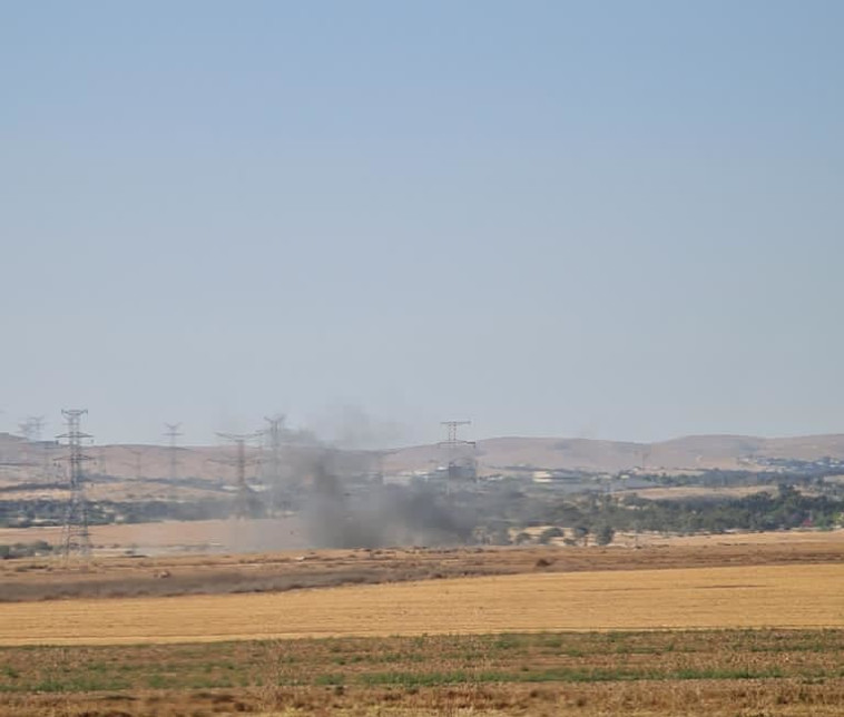 נפילת רקטה בפזורה הבדואית