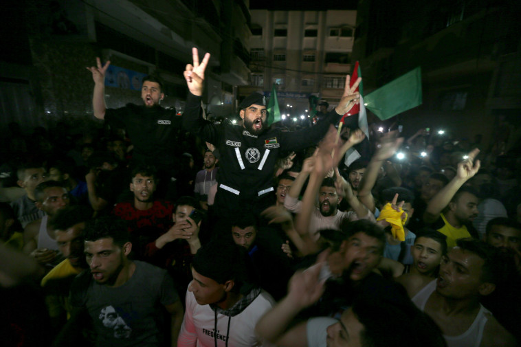 חגיגות ברצועת עזה לאחר הפסקת האש