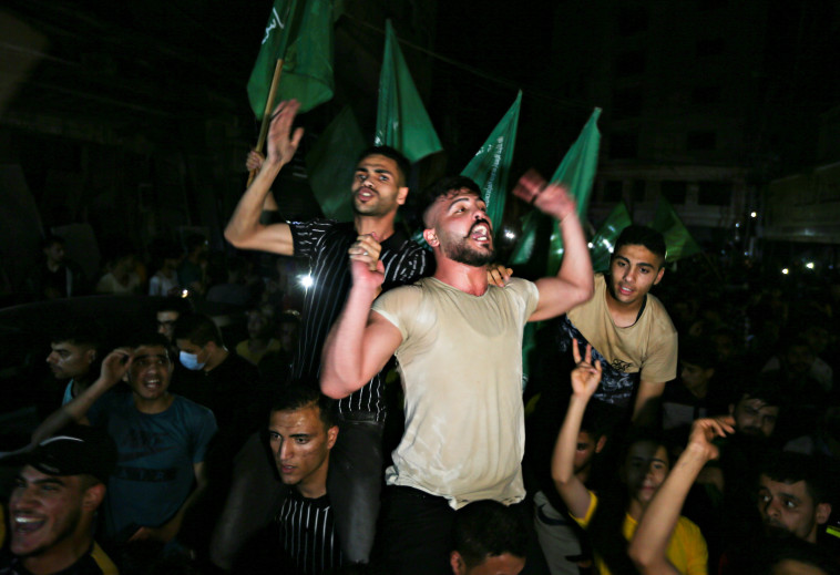 חגיגות ה''ניצחון'' של חמאס ברצועת עזה