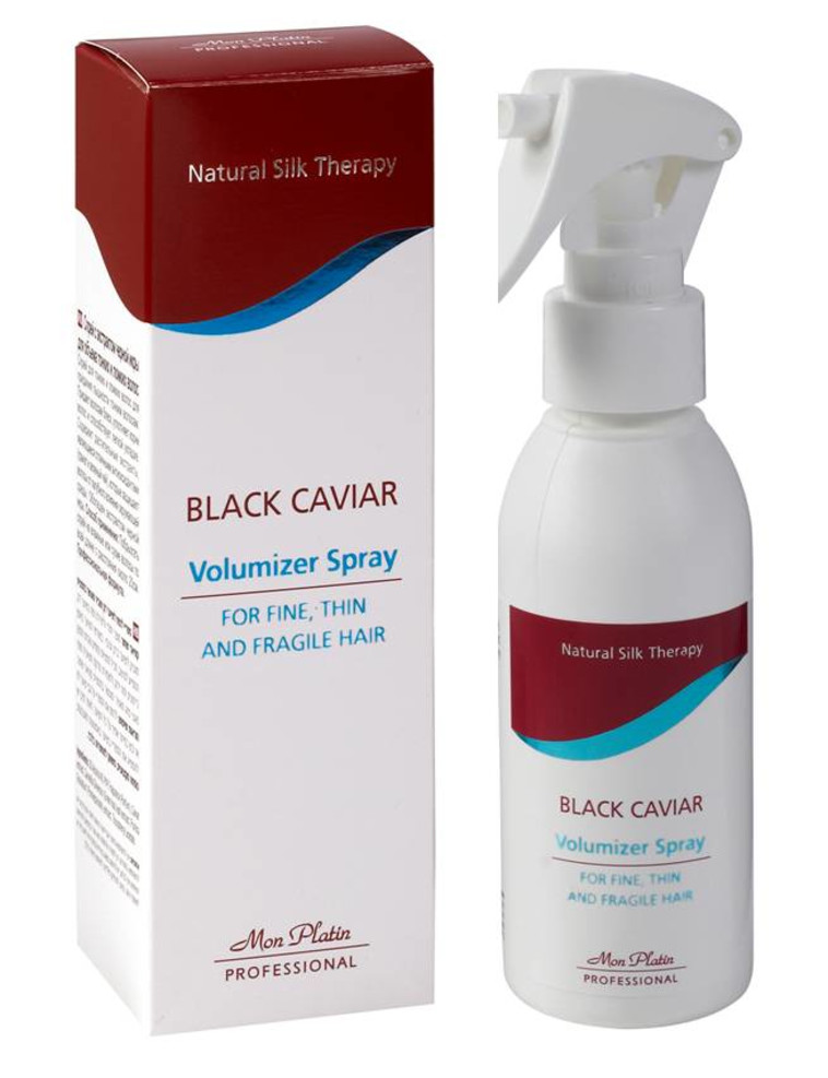 ספריי לנפח לשיער דק ושביר מסדרת בלאק קוויאר של מון פלטין 