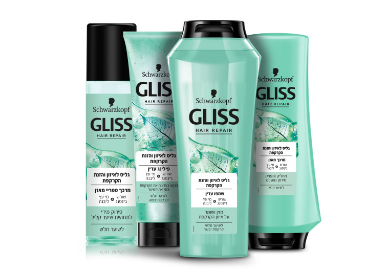 סדרת NUTRIBALANCE לטיפוח הקרקפת GLISS, שוורצקופף.