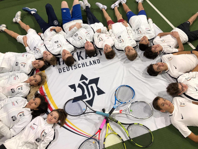 קבוצת מכבי גרמניה (צילום: Makkabi Deutschland Tennis Lehrgang 201911)