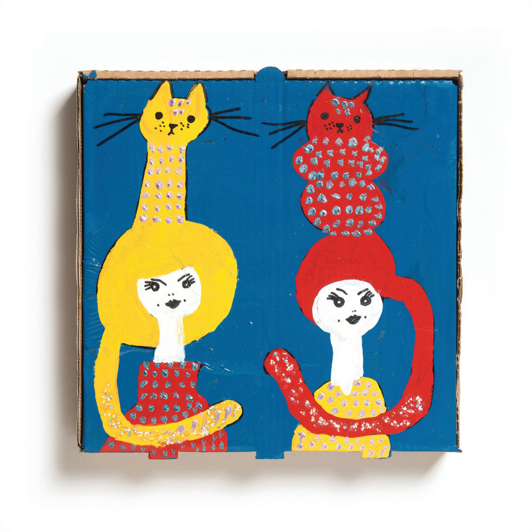 תערוכת ''אישה, חתול, פיצה'', ענת גרנות