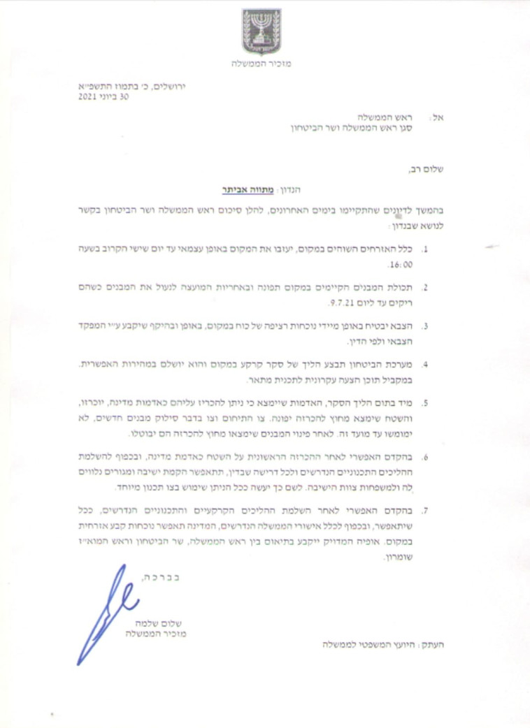 הסכם הפשרה לפינוי המאחז אביתר