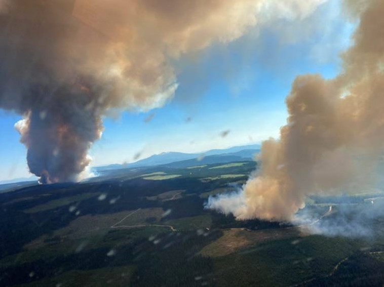 שריפות ענק בקנדה (צילום:  BC WILDFIRE SERVICE via REUTERS)