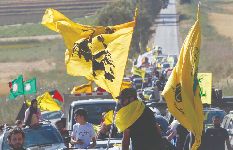שיירה של חיזבאללה בדרום לבנון במאי האחרון