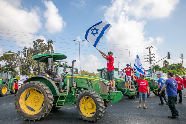 מחאת החקלאים (צילום: יוסי אלוני, פלאש 90)