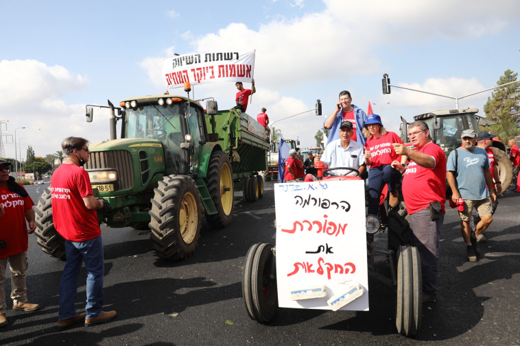 מחאת החקלאים (צילום: יוסי אלוני, פלאש 90)