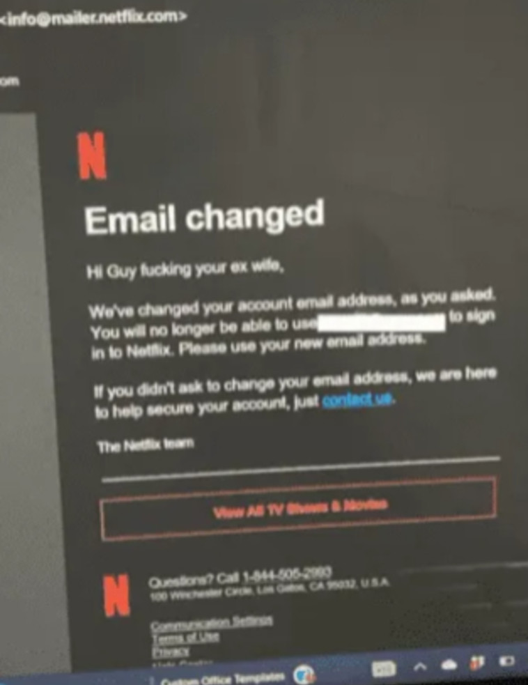 הודעת הנטפליקס האכזרית שחשפה את הרומן הסודי