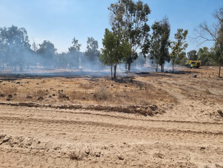 נזקי שריפה בעוטף עזה