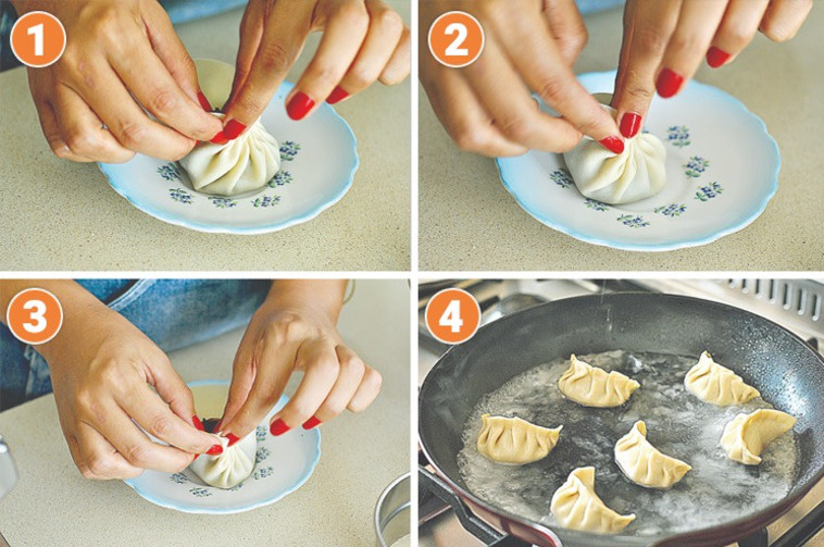 שלבי קיפול גיוזה