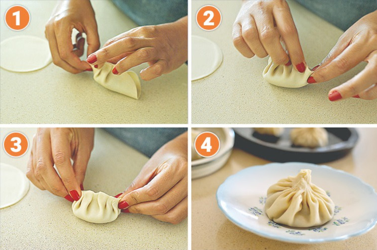 שלבי קיפול גיוזה