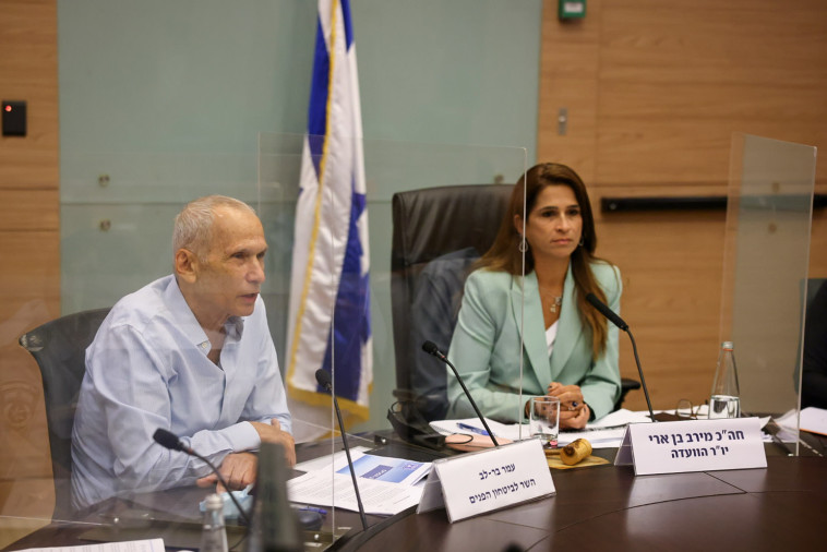 השר עמר בר לב וח''כ מירב בן ארי בוועדה לביטחון פנים