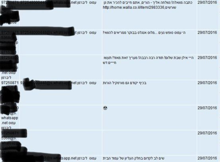 התכתבות של ישועה עם הבן של ליברמן לגבי קידום  גן הילדים ''שורשים''