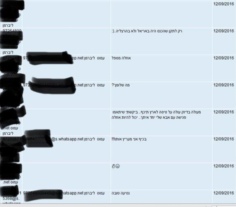 התכתבות בין בנו של ליברמן לישועה