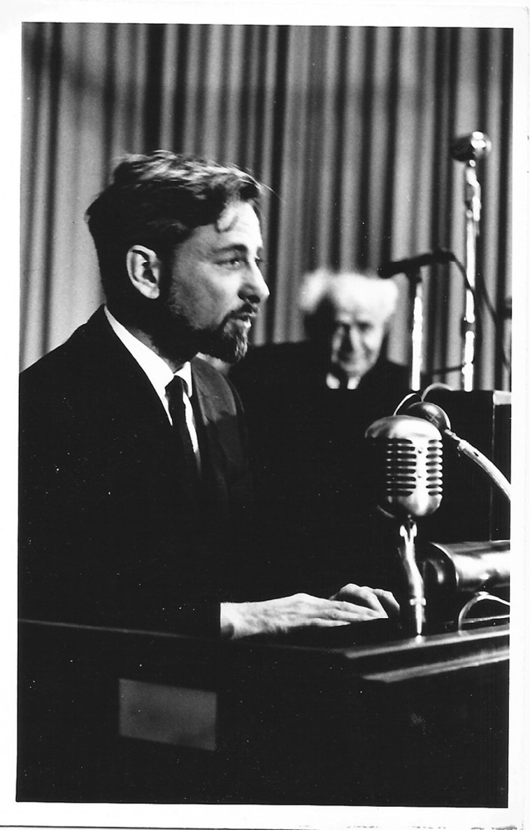 אורי אבנרי ובן גוריון בכנסת