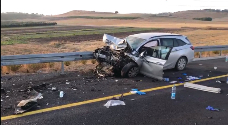 זירת התאונה בכביש 77 בו נהרג הפעוט אוליבר קלארק 