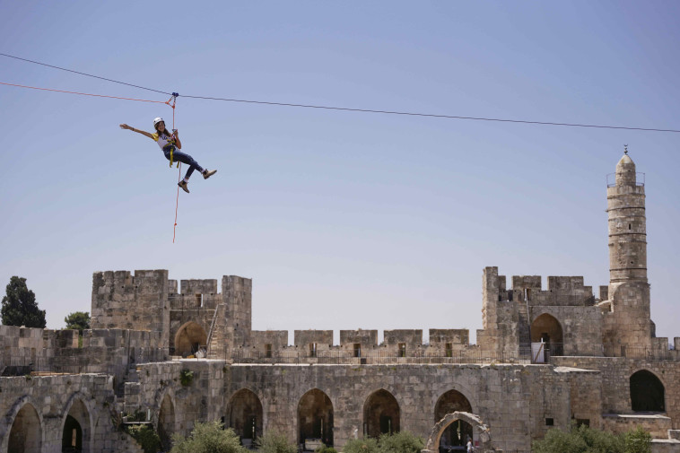 מגדלים באויר במוזיאון מגדל דוד (צילום: ריקי רחמן)