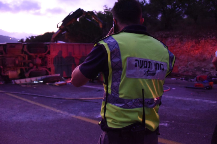 זירת התאונה בכביש 89