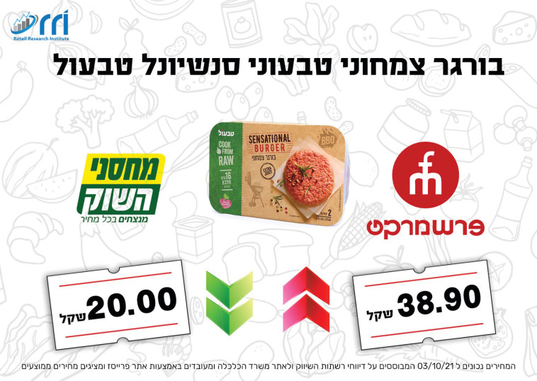 בורגר צמחוני טבעוני סנשיונל טבעול