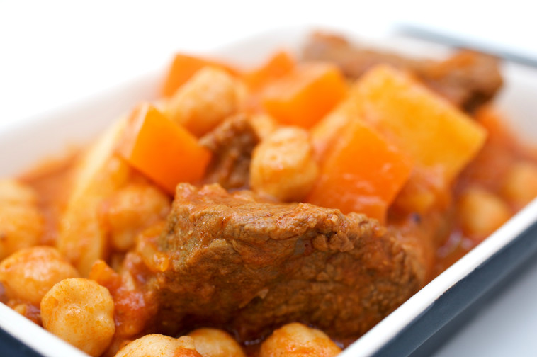 תבשיל בשר, חומוס ודלעת