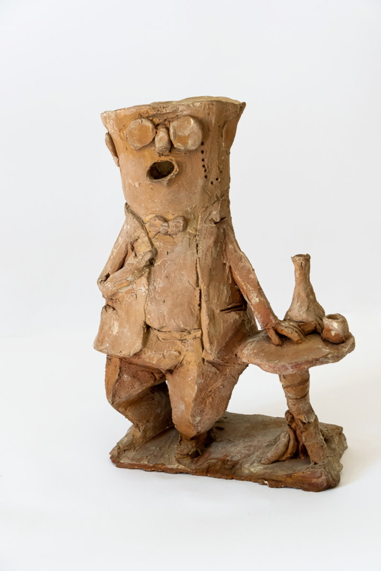 הדו פרצופי, חרס, 1969-1973, אוסף מוזיאון גוטמן לאמנות