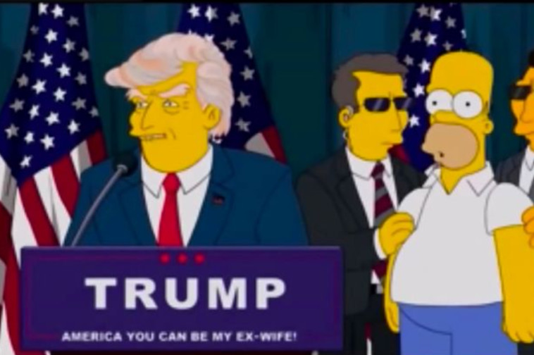 משפחת סימפסון חזתה את הנשיאות של טראמפ