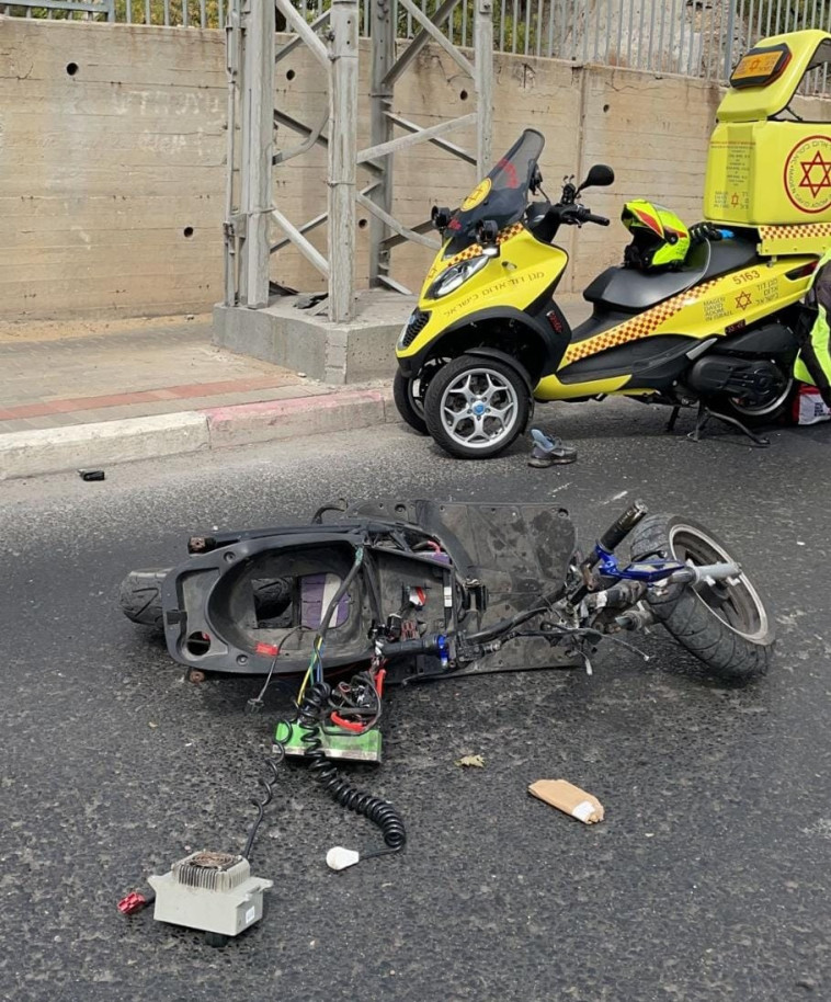 זירת התאונה בתל אביב