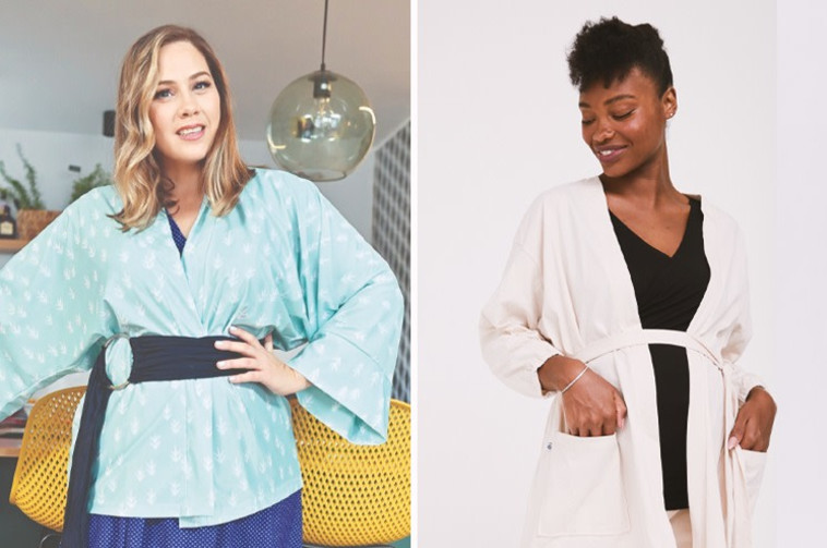 קימונו: אבישג ארבל - 179 שקל, FEYGE - מחיר 299 שקל 