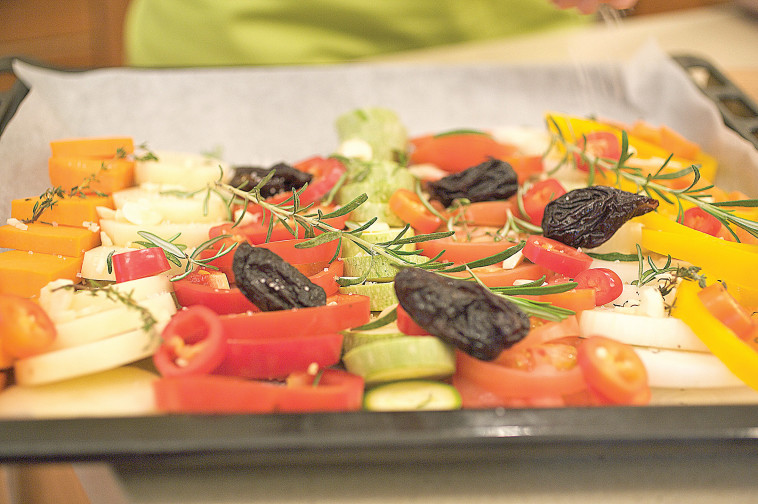 ירקות אפויים ברוזמרין