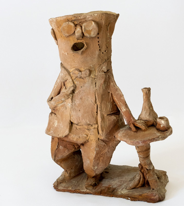 הדו פרצופי, חרס, 1969-1973, אוסף מוזיאון גוטמן