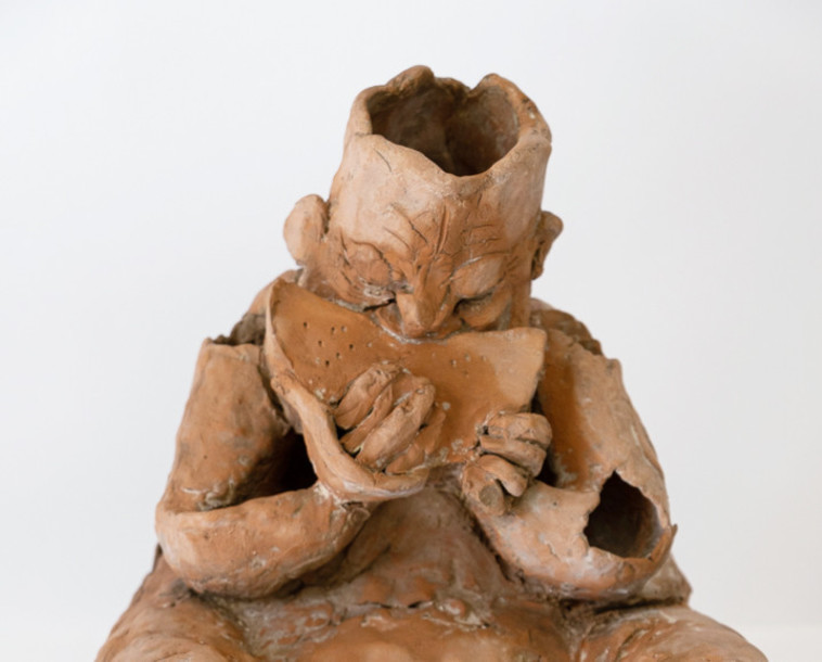 אוכל האבטיח, חרס, 1969-1973, אוסף מוזיאון גוטמן