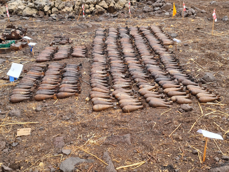 שרידי תחמושת מהבונקר הסורי