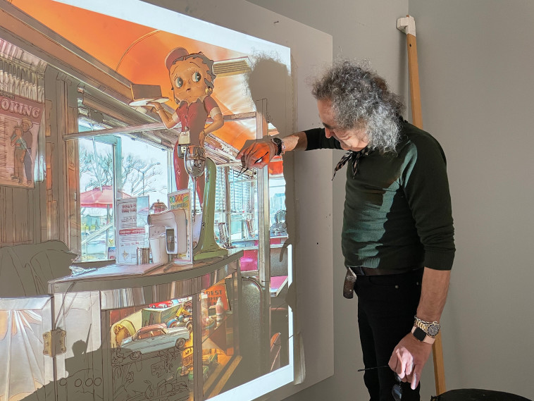 יגאל עוזרי בעבודה