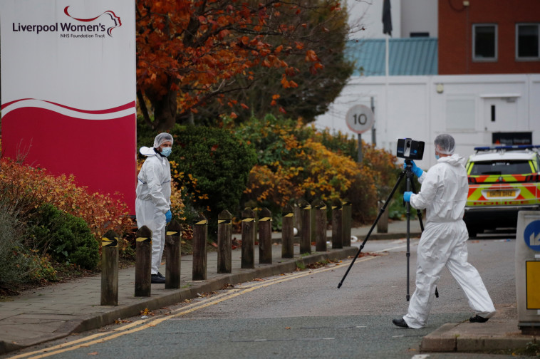 זירת האירוע מחוץ לבית החולים לנשים