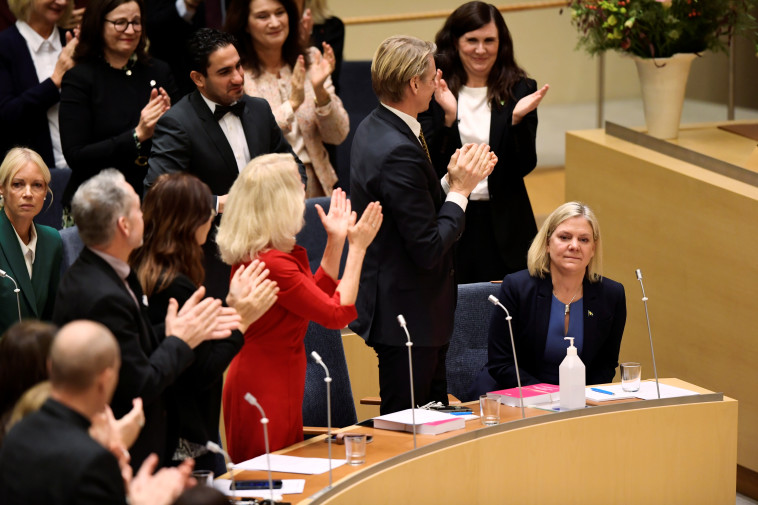 ראש ממשלת שבדיה מגדלנה אנדרסון (צילום: Erik Simander /TT News Agency/via REUTERS)