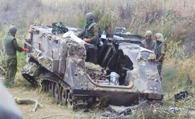 נגמ''ש שנפגע בעזה