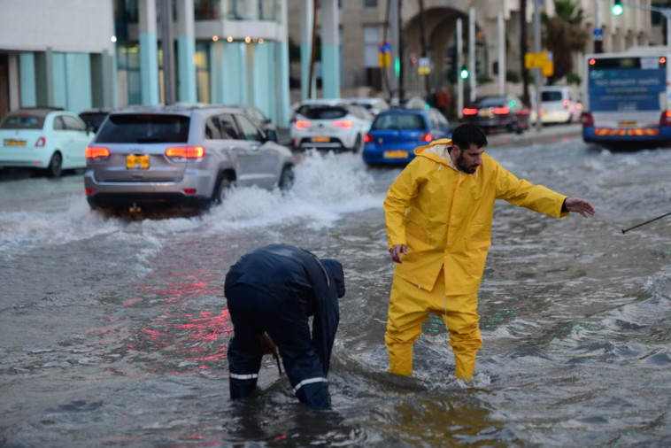 מזג אוויר גשום, הצפה בתל אביב