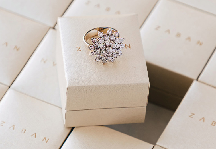 טבעת גלורי זהב 14 קארט ויהלומים תכשיטי צבאן 