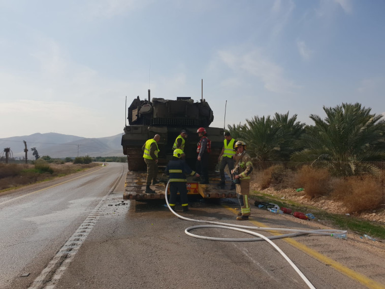מאמצי כיבוי מוביל הטנקים