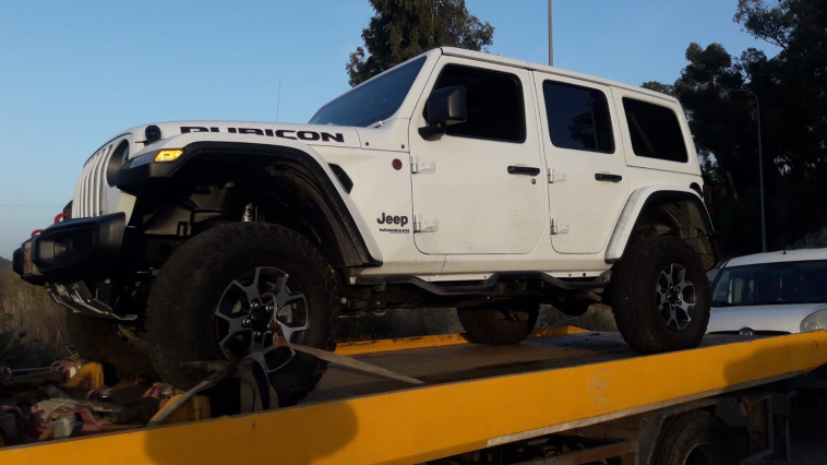ג'יפ שנתפס ע''י המשטרה