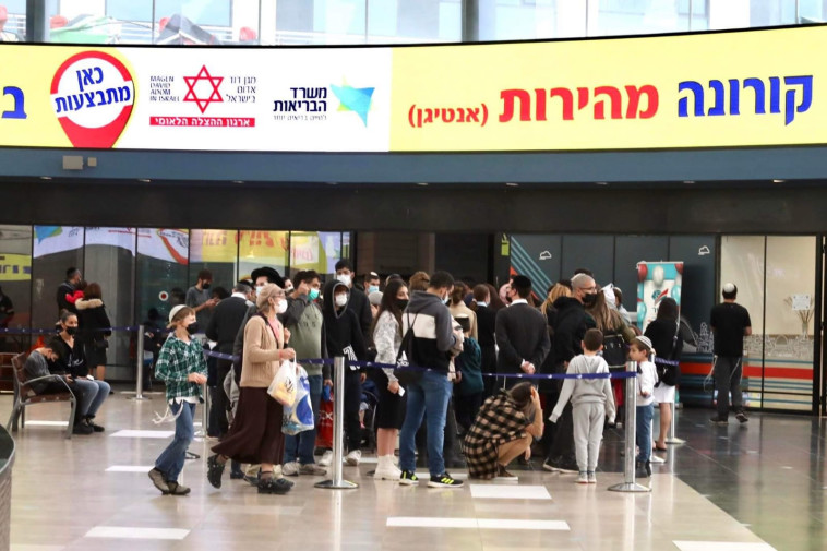 תור לבדיקת קורונה בירושלים