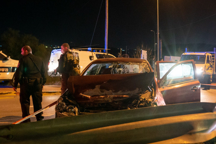 זירת פיגוע הדריסה בחלמיש