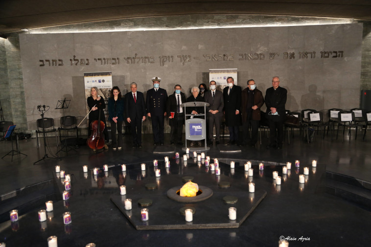 טקס לציון 80 השנים מאז ועידת ואנזה, במוזיאון השואה בפריז (צילום: אלן עזריה)